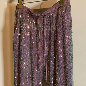 Judith March sparkle joggers Waist 14 inseam 24 mauve in color iridescent 🔮